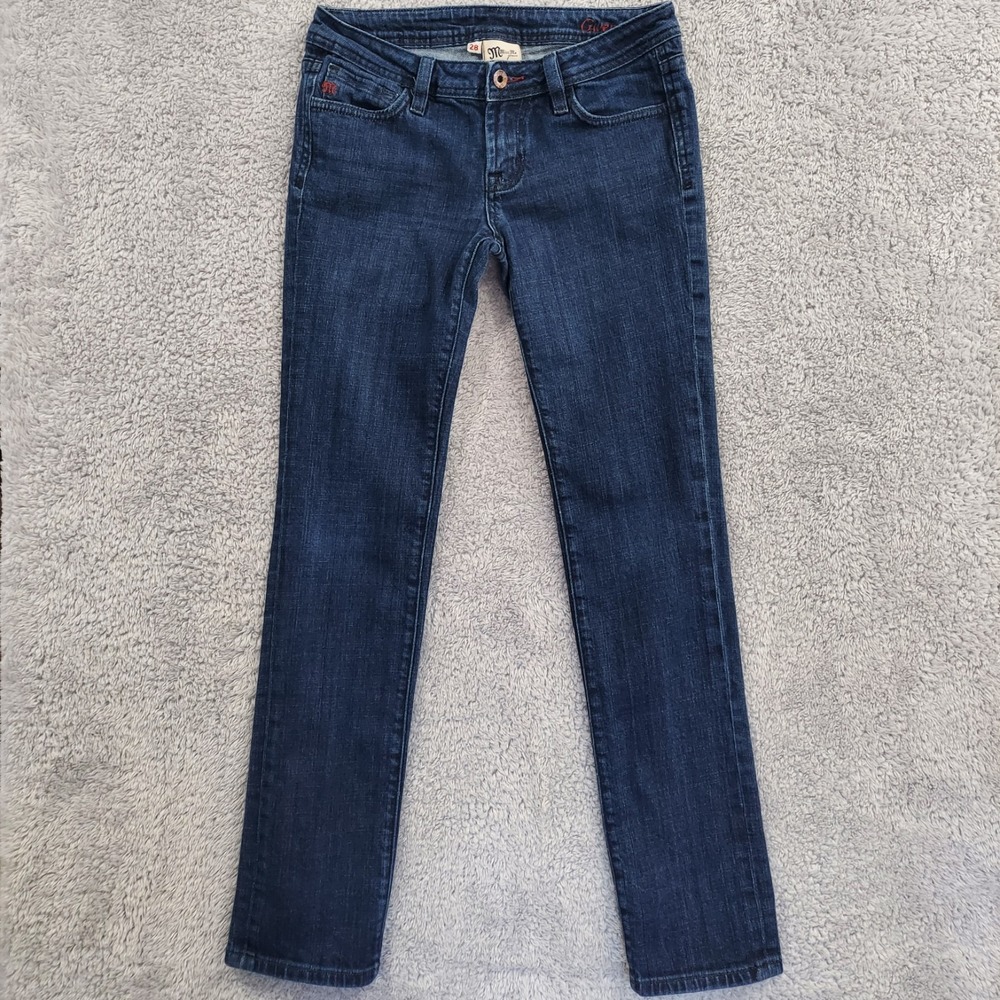 Miss Me Gweneth Jeans Women's Size 28 Dark Blue Slim Straight Stretch Denim
